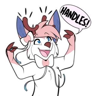 🦌 HANDLES! Furry, Cartoon, Animale, Personaggio, Sticker, Stravagante, Carino telegram sticker