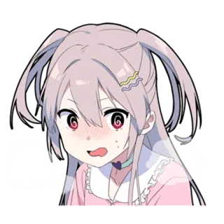 😦 Anime, Mangá, Garota, Desenho animado, Bonito/a, Corar, Envergonhado/a, Feminino telegram sticker