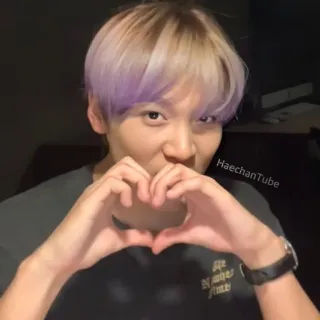 🔖 Haechan HaechanTube คน, ผู้ชาย, kpop, หัวใจ, มินิฮาร์ท, ไอดอล telegram sticker