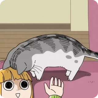 🌟 mèo, anime, dễ thương, thú cưng, manga whatsapp sticker