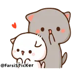 😍 고양이, 귀여운, 동물, 이모지 whatsapp sticker