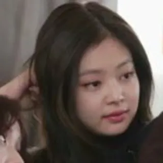 😒 mulher, retrato, pessoa, coreana, cabelo preto whatsapp sticker