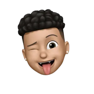 😁 Эмодзи, Лицо, Язык, Подмигивание, Мультфильм, Аватар whatsapp sticker