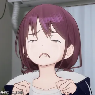 ๐ญ Kaho Hinata Blend S anime girl, cute, crying, sad, upset, expressions, reaction, manga style whatsapp sticker