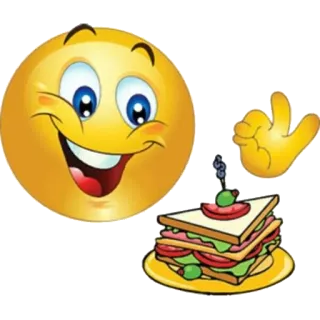 🍽 emoji, sandwich, food, happy, lunch, thumbs up whatsapp sticker
