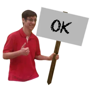 👍 OK ok, thumbs up, sign, agreement, approval telegram sticker