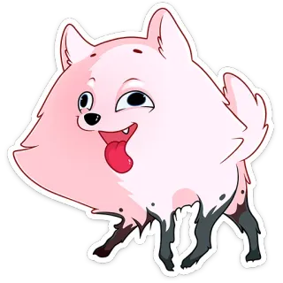 💃 หมา, การ์ตูน, สติกเกอร์, น่ารัก, สัตว์, สัตว์เลี้ยง, ตลก telegram sticker