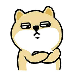 😒 狗, 动物, 卡通, 可爱, 搞笑, 角色 whatsapp sticker