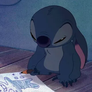 ❣️ Stitch Lilo & Stitch Obcy, Disney, Kreskówka, Słodki, Rysunek telegram sticker