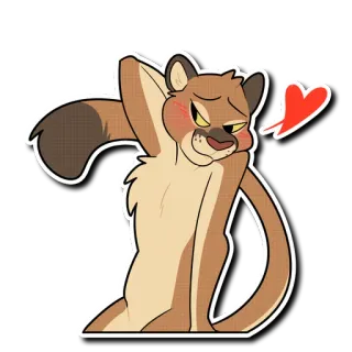 😘 kot, puma, serce, miłość, zwierzę, słodki telegram sticker