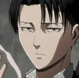 ⚔ Levi Ackerman Attack on Titan Anime, Personagem, Sério, Estoico whatsapp sticker