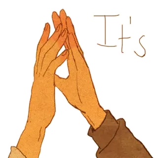 🖐 It's tangan, telapak tangan, jari, pergelangan tangan whatsapp sticker