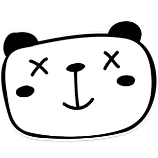 💀 orso, cartone animato, animale, personaggio, carino, adesivo whatsapp sticker