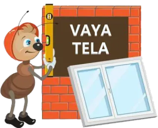 😑 VAYA TELA Formica, Edificio, Finestra, Mattone, Costruzione, Livello whatsapp sticker