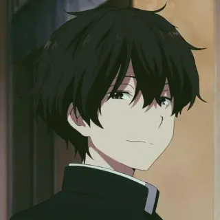 😏 anime, menino, personagem, retrato telegram sticker