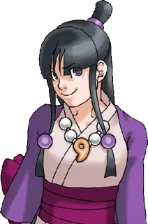 😏 Maya Fey Ace Attorney gra wideo, medium spirytystyczne, fae, anime, maja, Ace Attorney telegram sticker