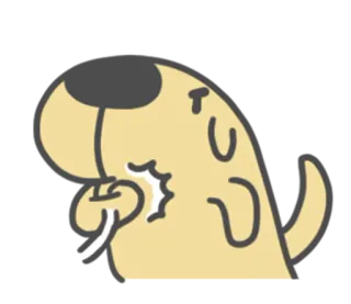 😠 chien, mouchoir, malade, mignon, animal whatsapp sticker