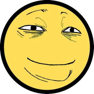 😐 Émoji, Sourire narquois, Mème, Drôle, Expression, Visage telegram sticker
