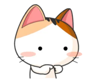 😓 cat, cute, sticker, animal, cartoon telegram sticker