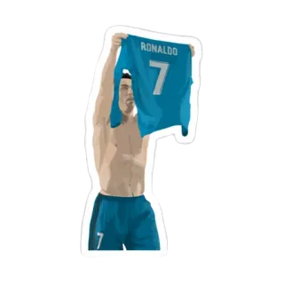 7️⃣ Cristiano Ronaldo fútbol, fútbol americano, atleta, sin camisa, jugador whatsapp sticker