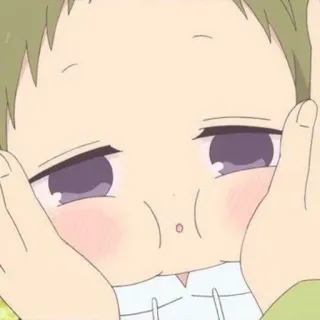 😍 Anime, Hoạt hình, Dễ thương, Kawaii, Trẻ con, Mặt, Cảm xúc telegram sticker