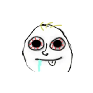 😎 loco, raro, gracioso, zombie, monstruo, dibujo, dibujos animados whatsapp sticker