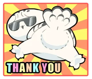 😉 THANK YOU merci, hibou, autocollant, dessin animé telegram sticker