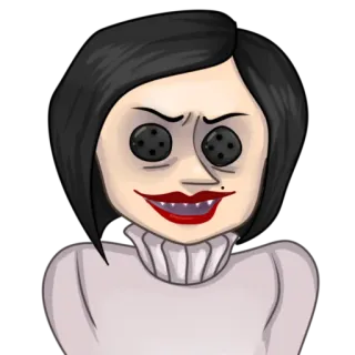 👿 Other Mother Coraline Coraline, คุณแม่อื่น, การ์ตูน, ภาพยนตร์, ตัวละคร, กระดุม telegram sticker