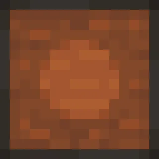 🎹 minecraft, блок, терракота, коричневый telegram sticker