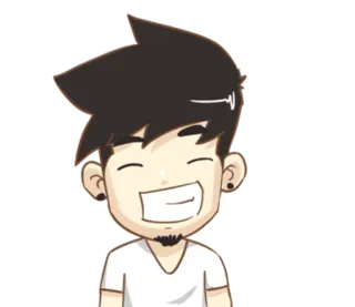 😁 kartun, karakter, tersenyum, ilustrasi, orang telegram sticker