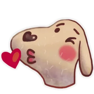 😘 animal, oveja, pegatina, amor, beso, corazón whatsapp sticker