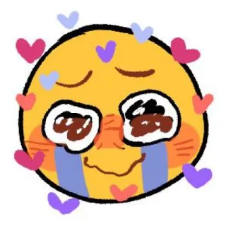 🥰 Emoji, Cuori, Piangere, Felice, Amore, Kawaii, Carino telegram sticker