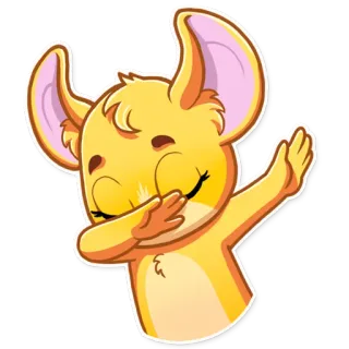 💃 animal, rato, desenho animado, dab, dançando, fofo telegram sticker