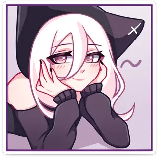 😊 аниме девушка, кошачьи ушки, милый, мультфильм, каваий telegram sticker