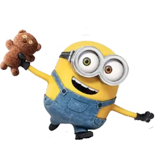 ✈ Minion cartoon, minion, teddy bear, cute, yellow telegram sticker