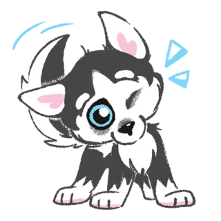 😉 anjing, anak anjing, imut, kartun, hewan, kawaii telegram sticker