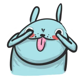 🙈 coelho, bobo, fofo, animal, desenho, divertido telegram sticker