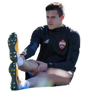 🙂 football, athlète, étirement, fitness, sport telegram sticker