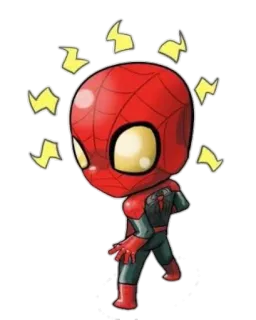 🤔 Spider-Man superhero, marvel, comic book, spider-man, cartoon, chibi telegram sticker