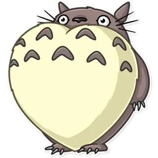 ❤️ Totoro My Neighbor Totoro Anime, Schattig, Kawaii, Kat, Mijn buurman Totoro telegram sticker