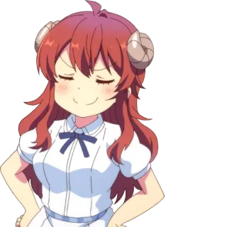 ☺️ Anime, Fille, Mignon, Cornes telegram sticker