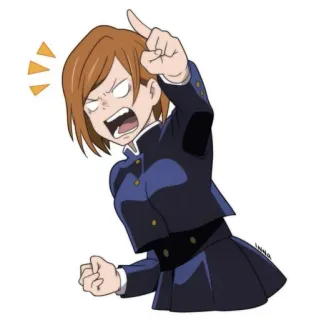 🔨 Nobara Kugisaki Jujutsu Kaisen Anime, Stiker, Karakter, Jujutsu Kaisen, Nobara Kugisaki telegram sticker