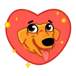 ❤️ Hund, Golden Retriever, Herz, Liebe, süß, Tier telegram sticker