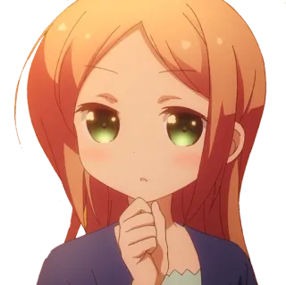 🤔 Anime, Menina, Fofa, Desenho animado, Pensando telegram sticker