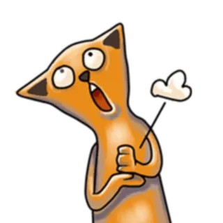 😮 cat, orange, cartoon, shocked, animal, sticker telegram sticker