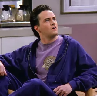 😳 Chandler Bing Friends Chandler Bing, Friends, Sitcom, Série TV, Matthew Perry whatsapp sticker