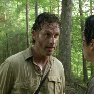 🤤 Rick Grimes The Walking Dead Rick Grimes, The Walking Dead, zombies, post-apocalyptic, survival horror telegram sticker