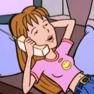 🌟 Brittany Taylor Daria cartoon, Daria, Brittany Taylor, phone, teen, 90s telegram sticker