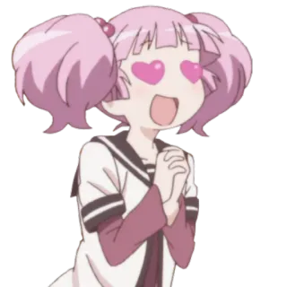 😍 Anime, Hoạt hình, Mắt trái tim, Kawaii, Dễ thương, Biểu cảm, Hào hứng whatsapp sticker