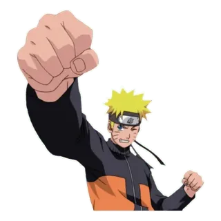 ✊ Naruto anime, naruto, cartoon, celebration, celebratory telegram sticker